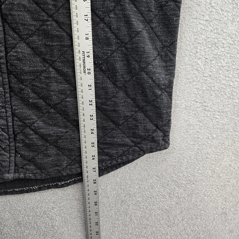 American Eagle Outfitters Men Jacket L/G Black Geometric Fleece Shirt Snap READ